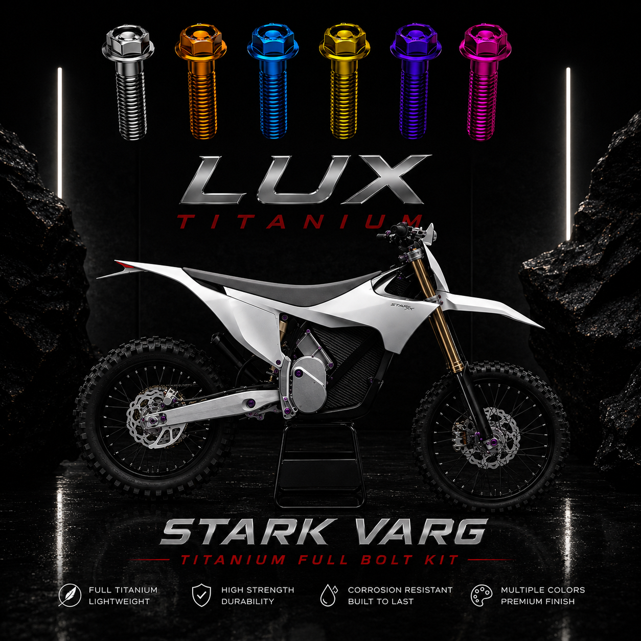 LUX Titanium — Stark VARG Titanium Full Bolt Kit